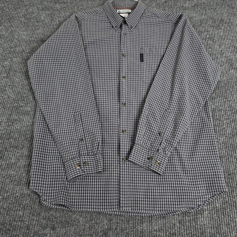 Columbia Sportswear Company Men's Plaid Long Sleeve Button Up Shirt‎ XL Cotton